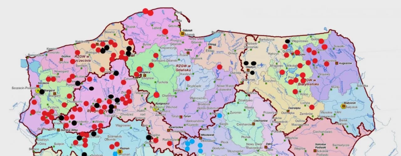 Mapa jezior PZW Kujawsko-Pomorskie - znajdź najlepsze łowiska w regionie