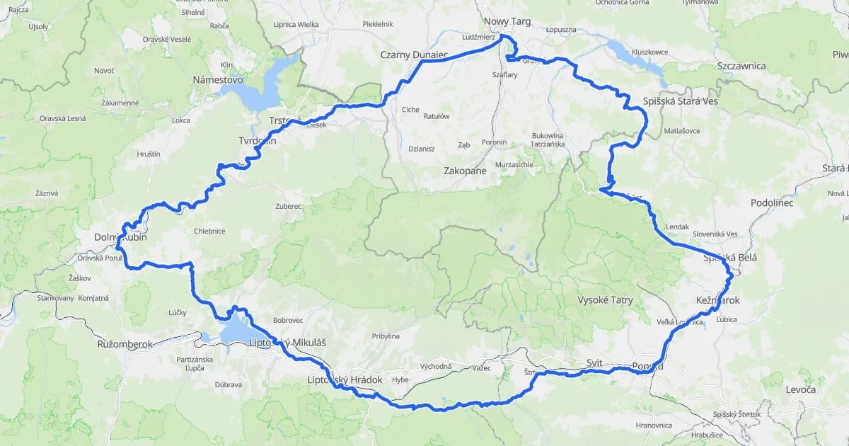 Szlak wokół Tatr ile km? Poznaj długości tras rowerowych i więcej